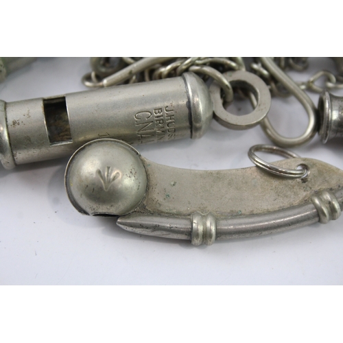 347 - Military Whistles Inc ARP, Bosuns, 1942-1953, Broad Arrow Marked x 5