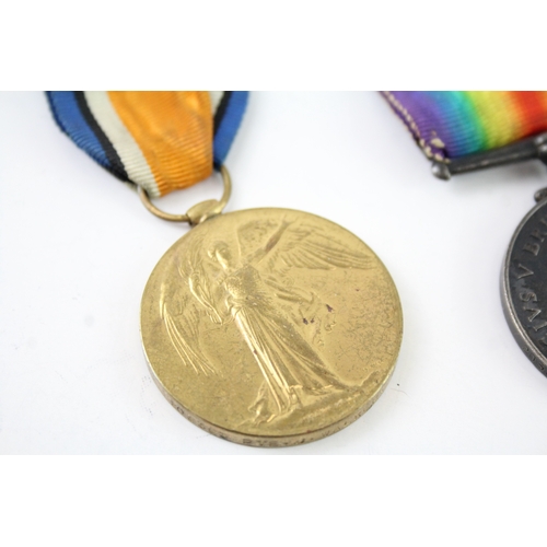 354 - WW1 Medal Pair 203363 Pte J. Walker R.W Fus