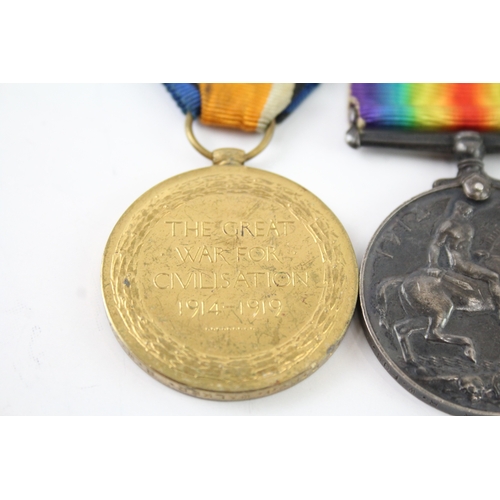 354 - WW1 Medal Pair 203363 Pte J. Walker R.W Fus