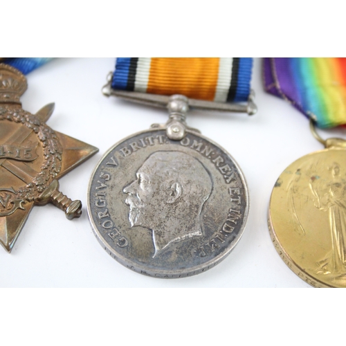 358 - WW1 1914-15 Star Medal Trio CH12198 Pte JH Carpenter RMLI