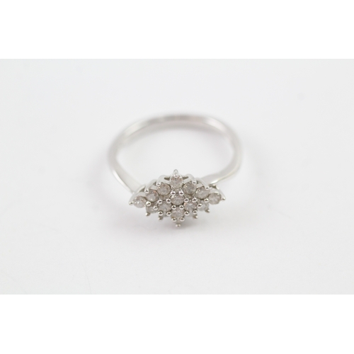 37 - 9ct white gold cocktail ring (2.6g) Size O