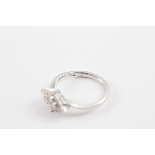 37 - 9ct white gold cocktail ring (2.6g) Size O