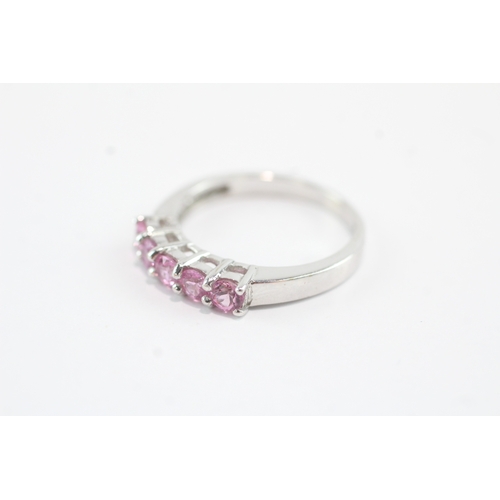 40 - 18ct Gold and pink diamond ring 4g Size N