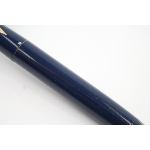 420 - Vintage Sheaffer PFM Pen For Men Navy Fountain Pen w/ 14ct Gold Nib WRITING