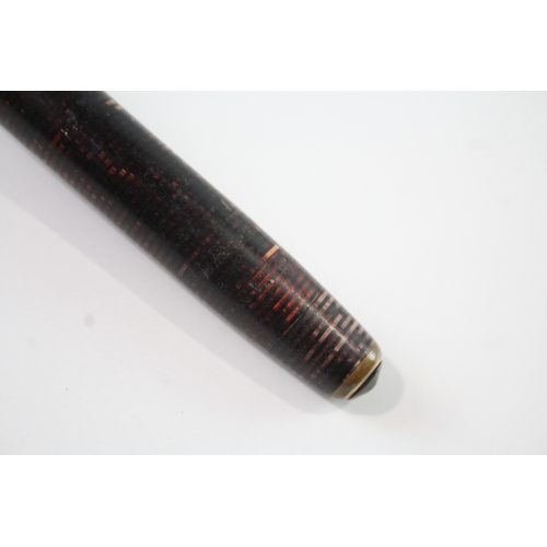 444 - Vintage Parker Vaccumatic Brown Fountain Pen w/ 14ct Gold Nib WRITING