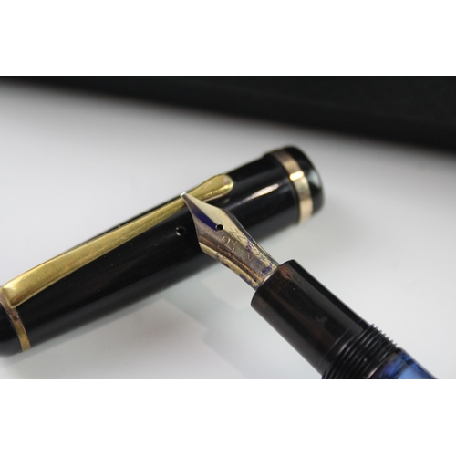 450 - Vintage Montblanc Black Cased Fountain Pen w/ 14ct Gold Nib WRITING