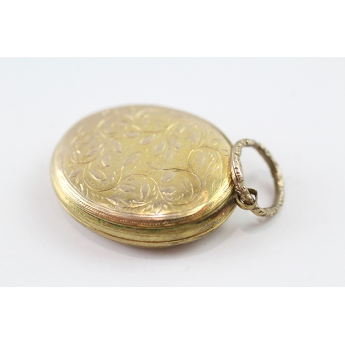 80 - 9ct gold back and front antique locket (9g)