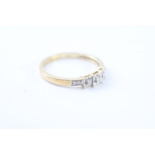 88 - 9ct gold diamond set dress ring (2.6g) Size U 1/2