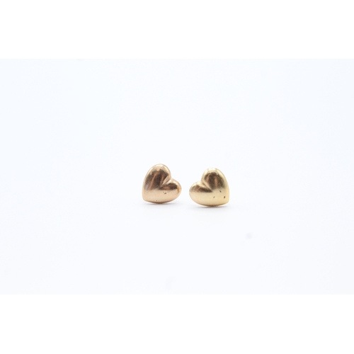 180 - 9ct gold x3 stud earrings (0.8g)