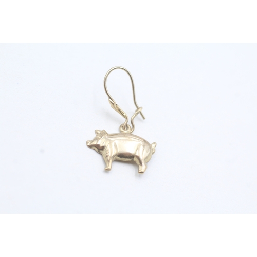 20 - 9ct gold pig hook earrings (1g)