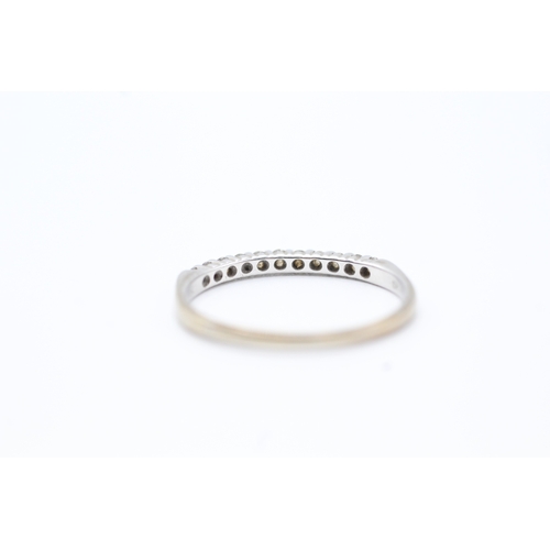 33 - 9ct white gold diamond set eternity ring (1.2g) Size O 1/2