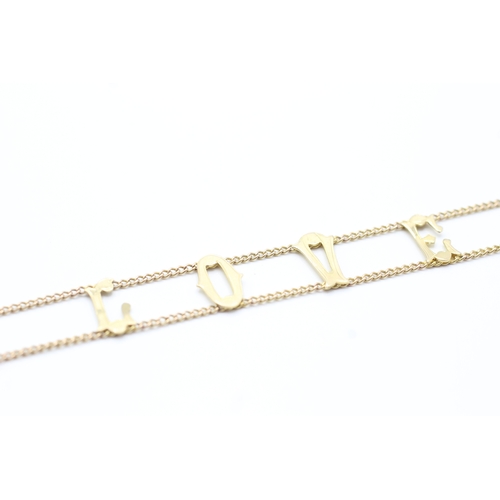 84 - 9ct gold vintage 'i love you' bracelet (5.1g)