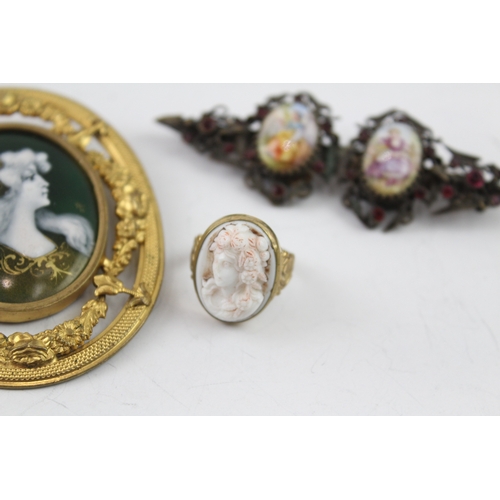 309 - Collection of Antique Jewellery inc. Victorian, Edwardian, Cameo, Paste x 4 73g