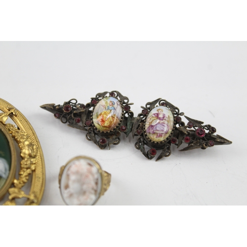 309 - Collection of Antique Jewellery inc. Victorian, Edwardian, Cameo, Paste x 4 73g