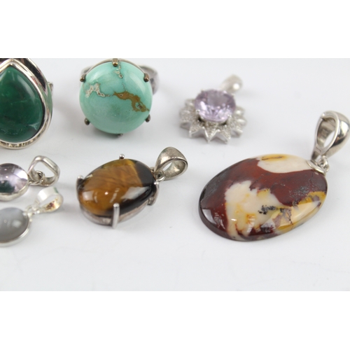 365 - Collection of Sterling Silver Gemstone Jewellery inc. Whitney Kelly x 9 73g