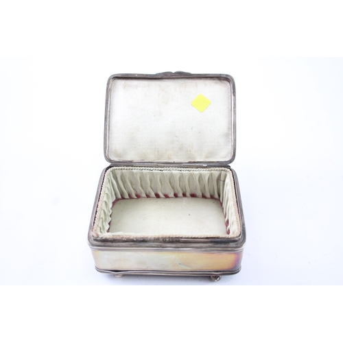 396 - Antique ART DECO 1922 Birmingham Sterling Silver Jewellery / Trinket Box 122g