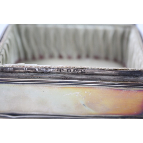 396 - Antique ART DECO 1922 Birmingham Sterling Silver Jewellery / Trinket Box 122g