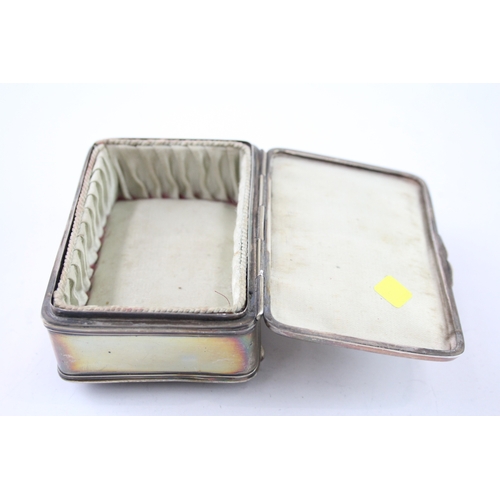 396 - Antique ART DECO 1922 Birmingham Sterling Silver Jewellery / Trinket Box 122g