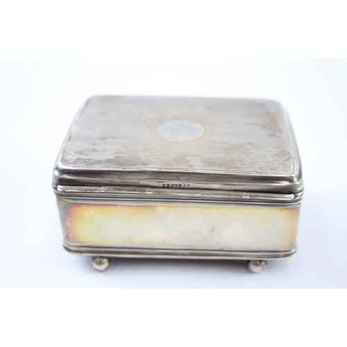 396 - Antique ART DECO 1922 Birmingham Sterling Silver Jewellery / Trinket Box 122g