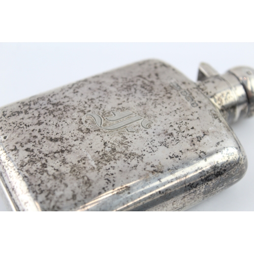 432 - Antique Victorian 1894 Sheffield Sterling Silver Gents Hip Flask (91g)