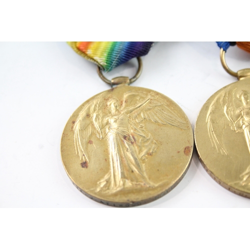 442 - WW1 Victory Medals FC Steel AMI RNAS, Pte Attwood Notts & Derby & Pte W Anscombe