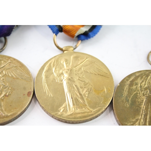 442 - WW1 Victory Medals FC Steel AMI RNAS, Pte Attwood Notts & Derby & Pte W Anscombe