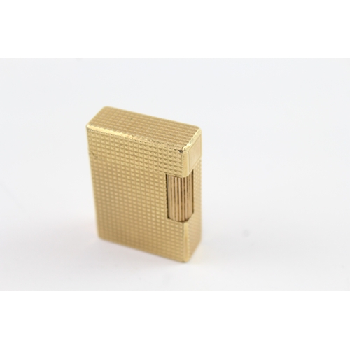 457 - St Dupont Gold Plated Hobnail Design Pocket Lighter