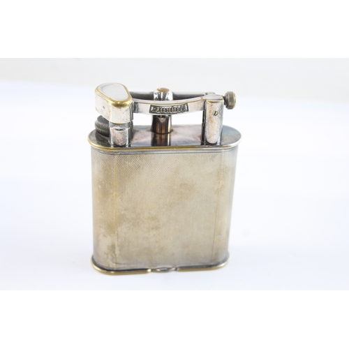 458 - Dunhill Silver Plated Large Lift Arm Table Lighter