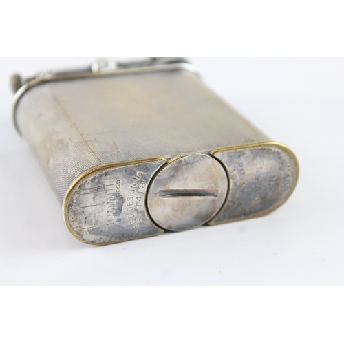 458 - Dunhill Silver Plated Large Lift Arm Table Lighter