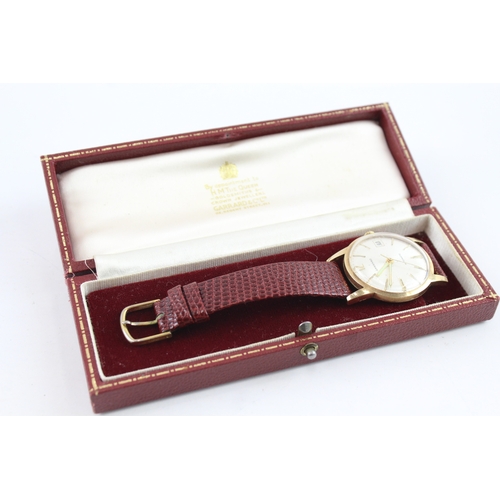 524 - Garrard 9K Gold Watch Automatic  WATCH RUNS