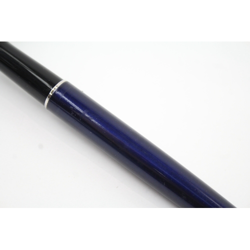 540 - Vintage Parker Sonnet Blue Lacquer Fountain Pen w/ 18ct White Gold Nib WRITING