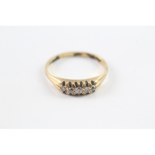 16 - 18ct gold antique diamond dress ring (2.4g) Size N