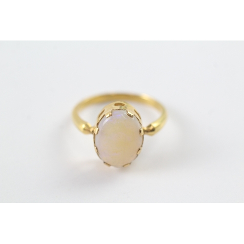 20 - 18ct gold opal dress ring (3.4g) Size N 1/2