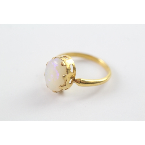 20 - 18ct gold opal dress ring (3.4g) Size N 1/2