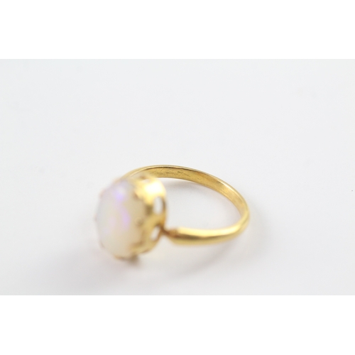 20 - 18ct gold opal dress ring (3.4g) Size N 1/2