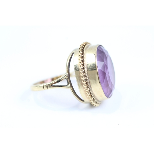 29 - 9ct gold amethyst ring (5.7g) Size K