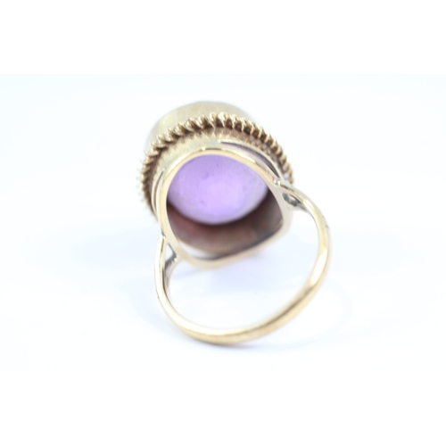 29 - 9ct gold amethyst ring (5.7g) Size K