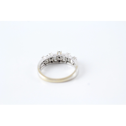 56 - 18ct white gold diamond set band ring (3.5g) Size N