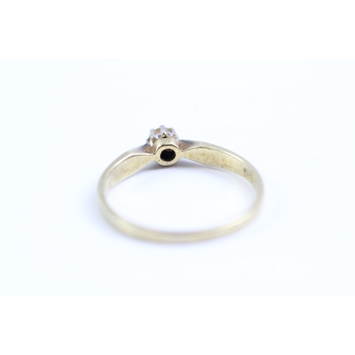 79 - 14ct gold diamond solitaire ring (2.3g) Size P