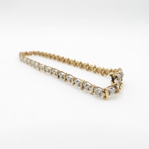 1 - 9ct Gold Diamond Bracelet (5.7g)