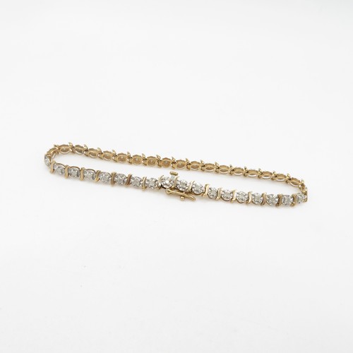 1 - 9ct Gold Diamond Bracelet (5.7g)