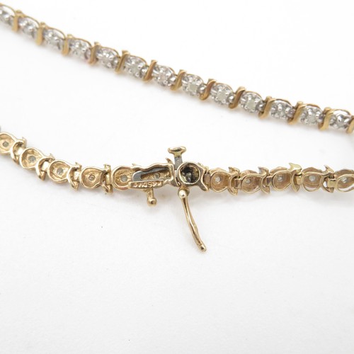 1 - 9ct Gold Diamond Bracelet (5.7g)