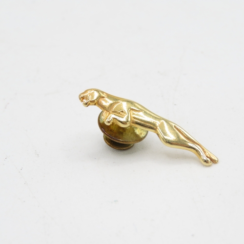 336 - 9ct gold Jaguar lapel badge