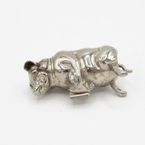 337 - Silver pig tape measure