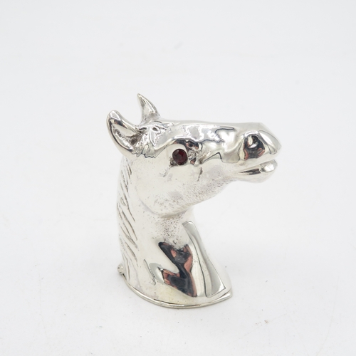 373 - 925 silver horse head vesta