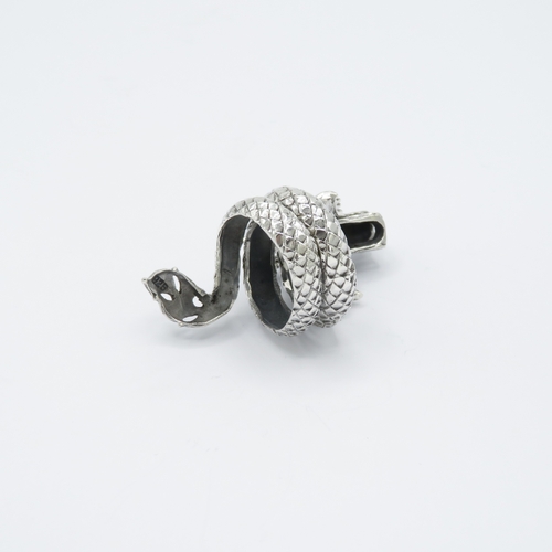 375 - Adjustable 925 silver dragon ring  20g