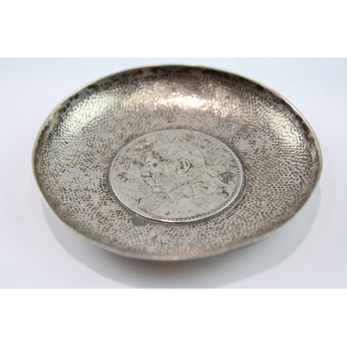 Antique / Vintage Stamped .900 Chinese Silver Export Pin / Trinket Dish (56g)