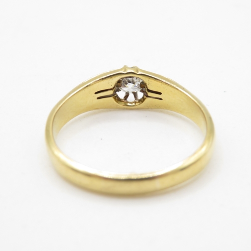 16 - 18ct gold diamond solitaire ring (5.1g) Size T
