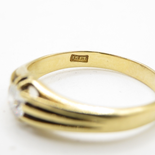 16 - 18ct gold diamond solitaire ring (5.1g) Size T