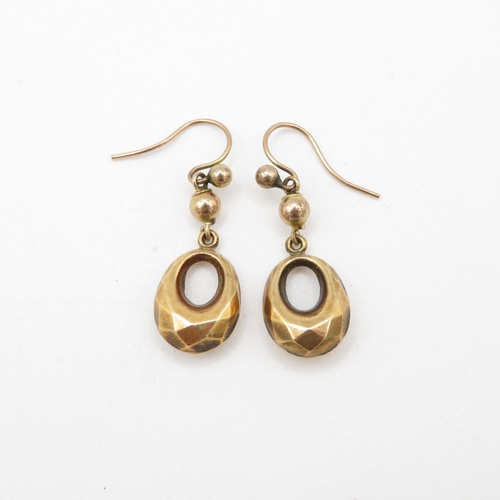 20 - 9ct gold vintage drop earrings (1.5g)